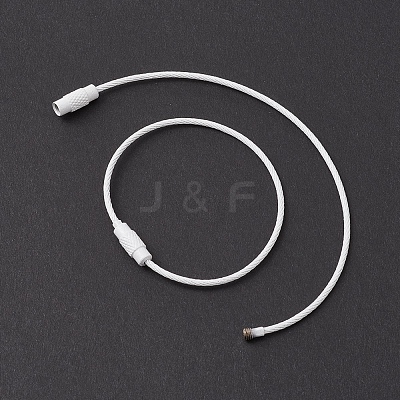 Spray Painted 201 Stainless Steel Wire Cable Keychains BJEW-YW0001-10B-1