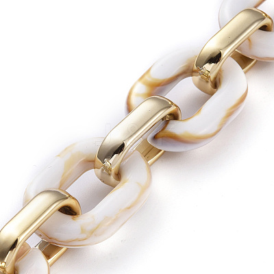 Handmade Acrylic Cable Chains AJEW-JB00658-01-1