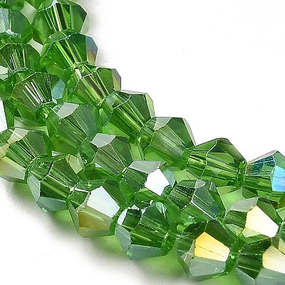 Transparent Electroplate Glass Beads Strands EGLA-A039-T6mm-B03-1