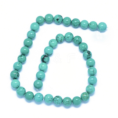 Natural Howlite Beads Strands TURQ-P027-32-6mm-1