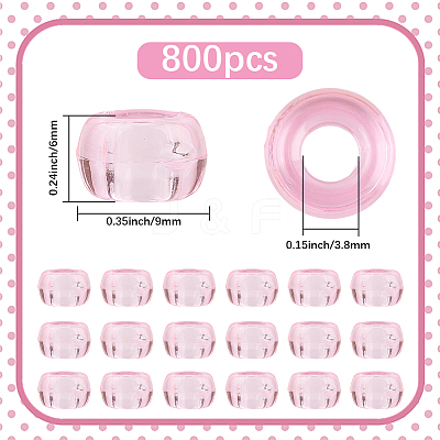 800Pcs Transparent Plastic Beads KY-SP0001-52A-1