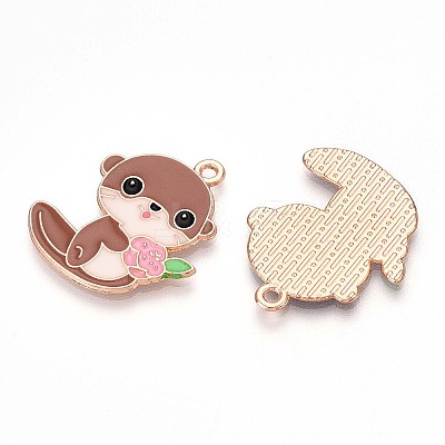 Alloy Enamel Pendants ENAM-T022-02E-02-1