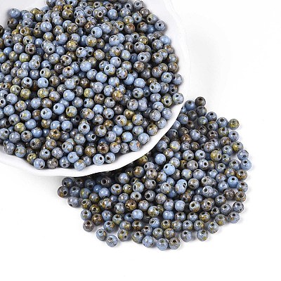 Picasso Baking Paint Glass Seed Beads SEED-N007-35F-1