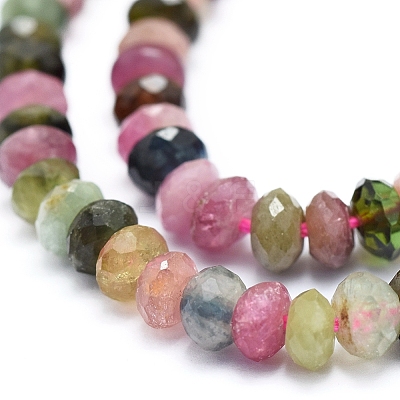 Natural Multicolor Tourmaline Beads Strands G-D0010-23B-1