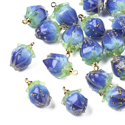 Handmade Flower Epoxy Resin Pendants KY-S163-103A-1