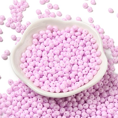 6/0 Opaque Baking Paint Glass Seed Beads SEED-M012-02A-32-1