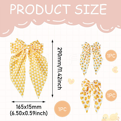 3Pcs 3 Colors Cloth Hair Barrettes for Women Girl OHAR-TA0001-15-1