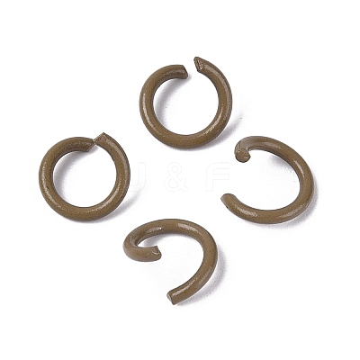 Spray Painted Iron Open Jump Rings IFIN-T017-04B-04-1