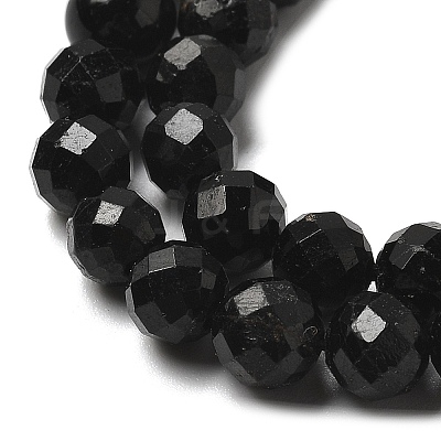Natural Black Tourmaline Beads Strands LS-G-G927-46-1