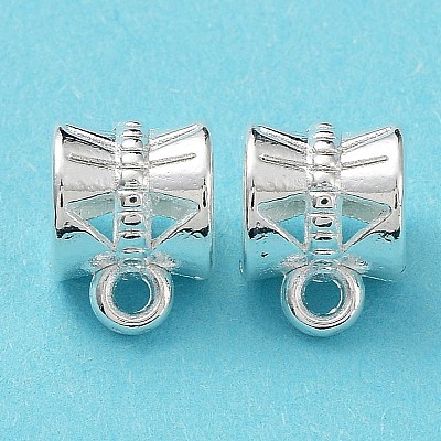 Tibetan Style Alloy Tube Bails TIBE-30047-S-RS-1