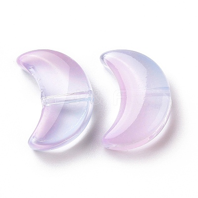 Transparent Spray Painted Glass Beads GLAA-I050-04H-1