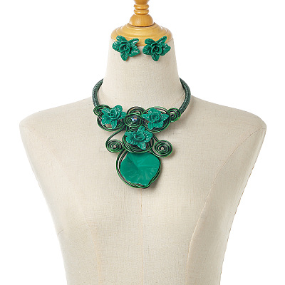 Alloy Aluminum and Acrylic Resin Jewelry Sets FS-WGFFF05-02-1
