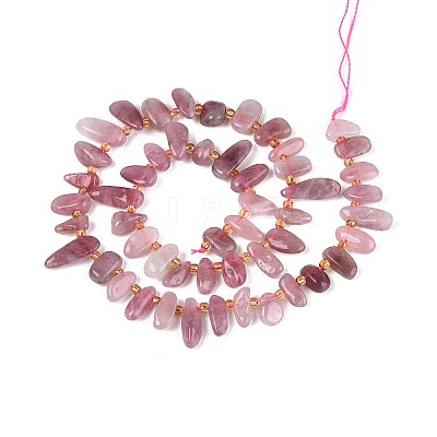 Natural Purple Madagascar Rose Quartz Beads Strands G-Z091-A34-1