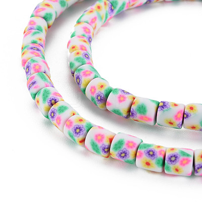 Handmade Polymer Clay Bead Strands CLAY-T020-10C-1
