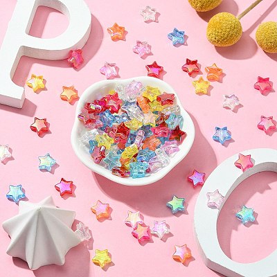 Eco-Friendly Transparent Acrylic Beads MACR-CJ0001-02-1