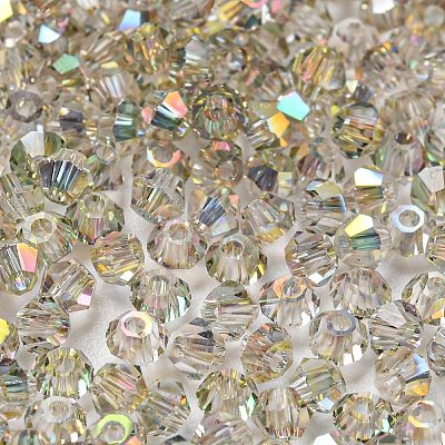 Full Rainbow Plated Transparent Electroplate Glass Beads EGLA-M030-02A-FR01-1