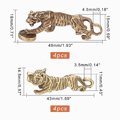 8Pcs 2 Style Tibetan Style Alloy Pendants TIBEP-FH0001-18-1