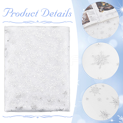 Snowflake Pattern Nylon Fabric DIY-WH0084-85A-1