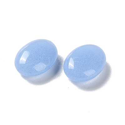Synthetic Luminous Stone Flat Oval Palm Stone G-B063-02B-1