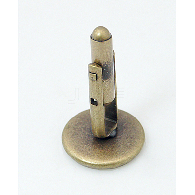 Antique Bronze Brass Cuff Button X-KK-E063-AB-NF-1