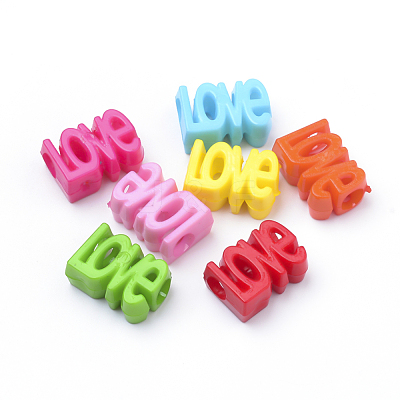 Opaque Acrylic European Beads SACR-Q190-22-1
