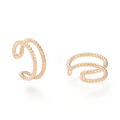 Brass Cuff Earrings EJEW-I249-18G-1