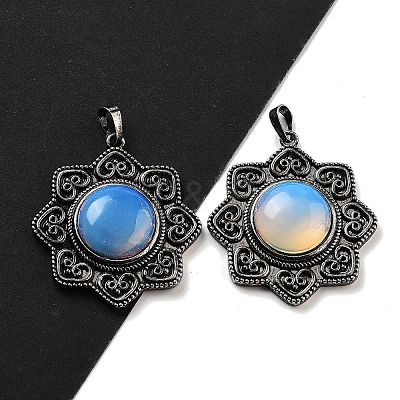 Opalite & Brass Pendants G-K338-09AS-04-1