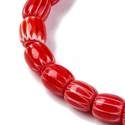 Handmade Lampwork Chevron Beads Strands LAMP-K041-01B-20-1