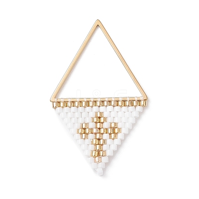 Handmade Japanese Seed Beads Pendants PALLOY-MZ00136-02-1