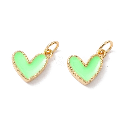 Rack Plating Brass Enamel Charms KK-D073-27G-01-1
