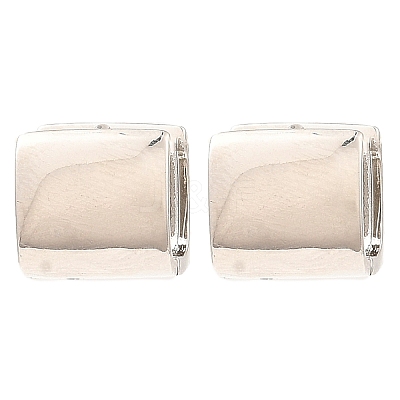 Brass Thick Hoop Earrings EJEW-I289-02P-1