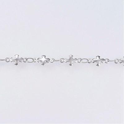Tarnish Resistant Handmade 304 Stainless Steel Bar Link Chains STAS-G038-24P-1
