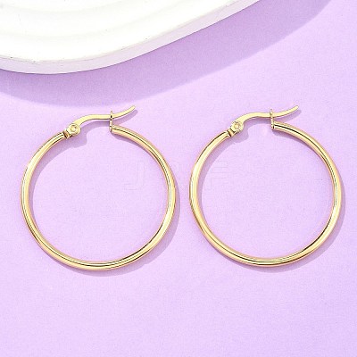 Ion Plating(IP) 304 Stainless Steel Hoop Earrings EJEW-N0016-11G-E-1