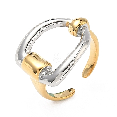 304 Stainless Steel Cuff Open Rings for Women RJEW-B158-02GP-03-1