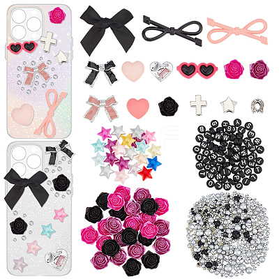 DIY Resin Rhinestone & ABS Plastic & Plastic Cabochons FIND-SC0021-32-1