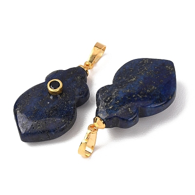 Dyed Natural Lapis Lazuli Pendants G-P628-05G-03-1