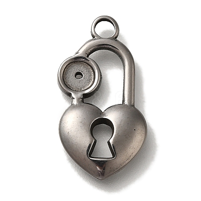 304 Stainless Steel Pendant Rhinestone Settings STAS-H223-01AS-05-1