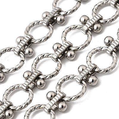 Alloy Textured Ring Link Chains CHC-P013-05P-01-1