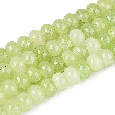 Baking Paint Crackle Glass Beads Strands DGLA-N020-01A-01-1