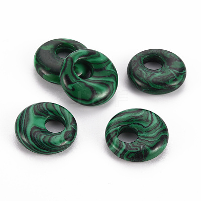 Synthetic Malachite Pendants G-T122-67H-1