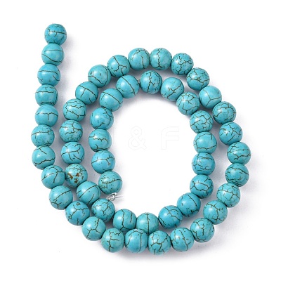 Synthetical Howlite Beads TURQ-GSR8mm129-1
