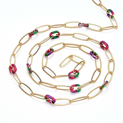 Handmade Brass Paperclip Chains CHC-H102-13G-B-1
