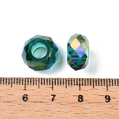 Transparent Glass European Beads GPDL-N005-D14mm-A10-1