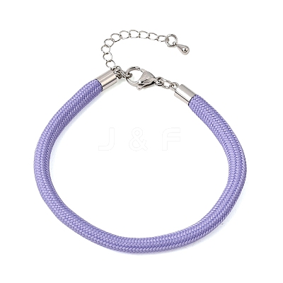 Braided Round Polyester Cord Bracelet Makings FB-CBAEDA0-01P-33-1
