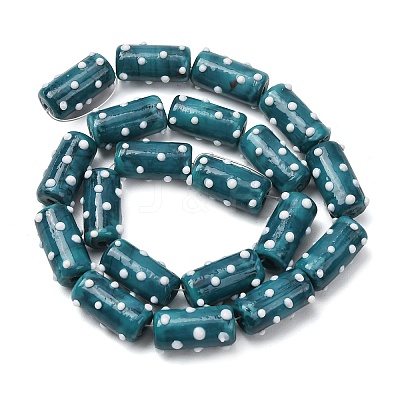 Handmade Lampwork Bumpy Beads LAMP-G170-01B-14-1