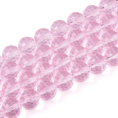 Transparent Glass Bead Strands GLAA-R095-10mm-33-1