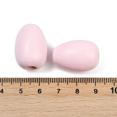 Spray Painted Wood European Beads WOOD-F017-10A-1