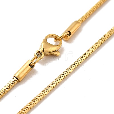 Ion Plating(IP) 304 Stainless Steel Square Snake Chain Necklaces X-STAS-A066-07-01G-1