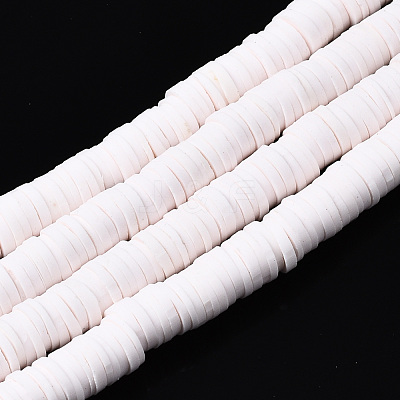 Handmade Polymer Clay Beads Strands CLAY-R089-6mm-134-1