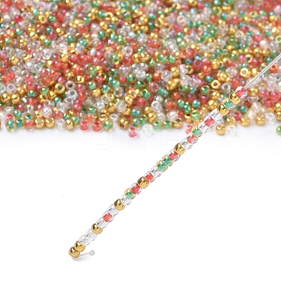 4 Colors 11/0 Christmas TOHO Round Seed Beads SEED-X0058-29-1